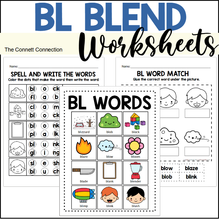 BL Beginning Blends No Prep Worksheets
