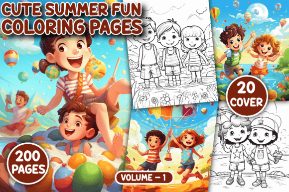 200 Cute Summer Fun Coloring Pages