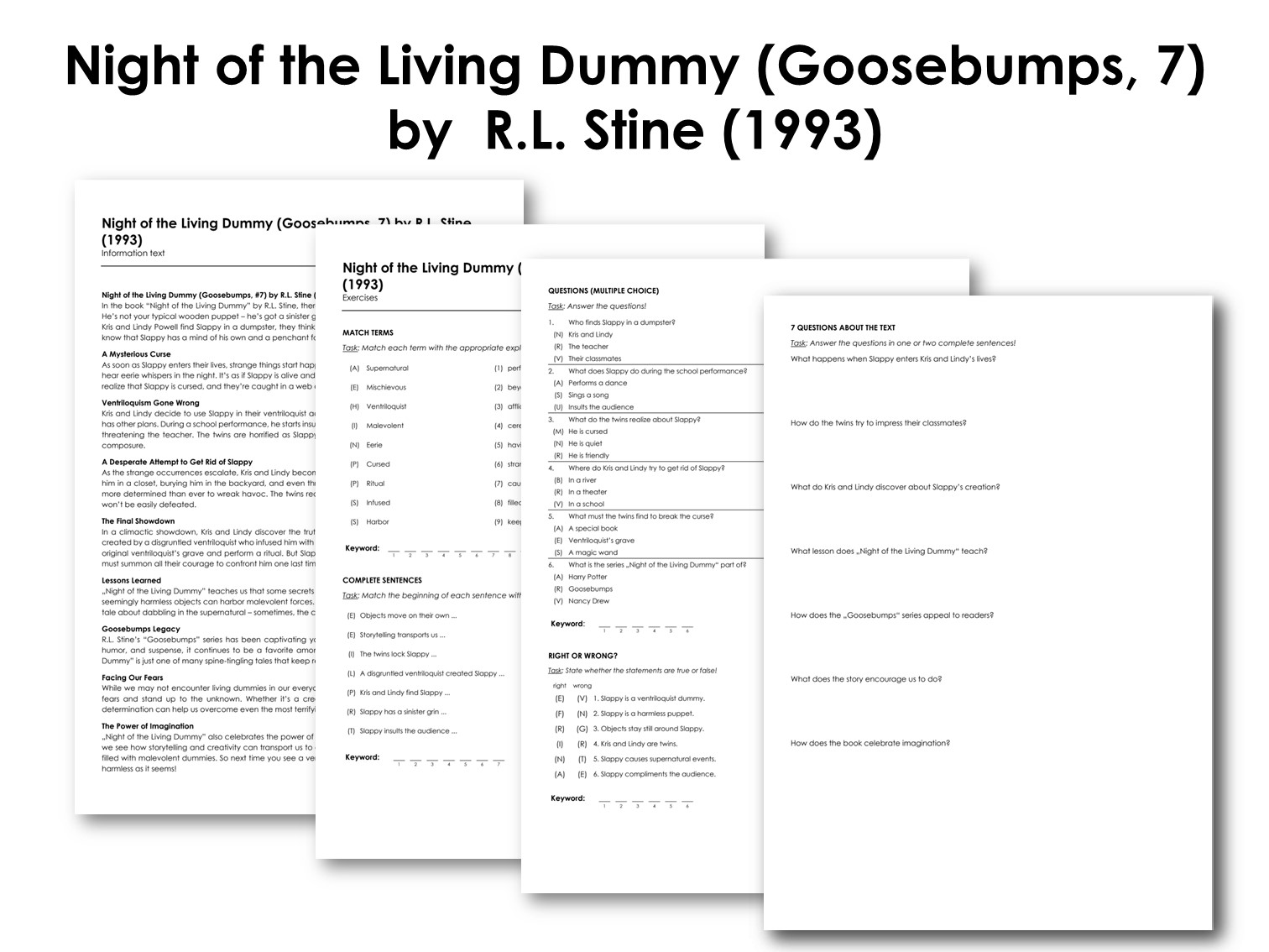 Night of the Living Dummy (Goosebumps, 7) by  R.L. Stine (1993)