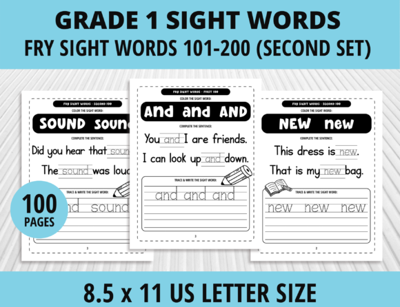Grade 1 Sight Words Workbook
