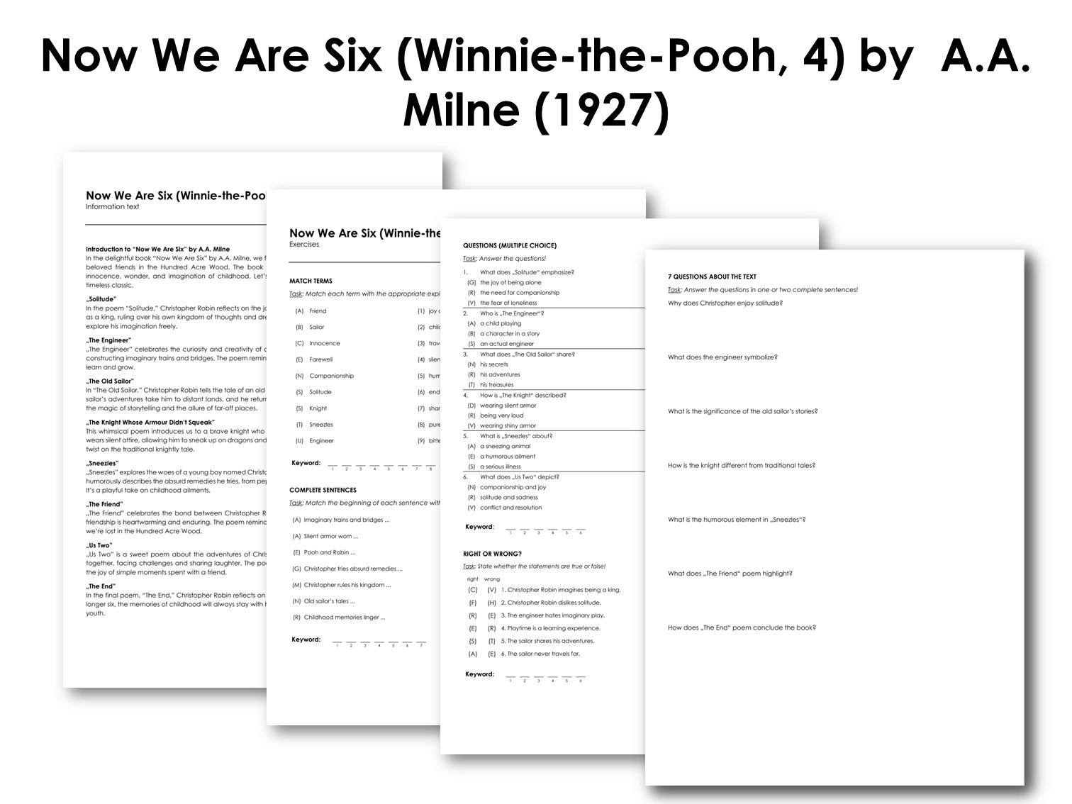 Now We Are Six (Winnie-the-Pooh, 4) by  A.A. Milne (1927)