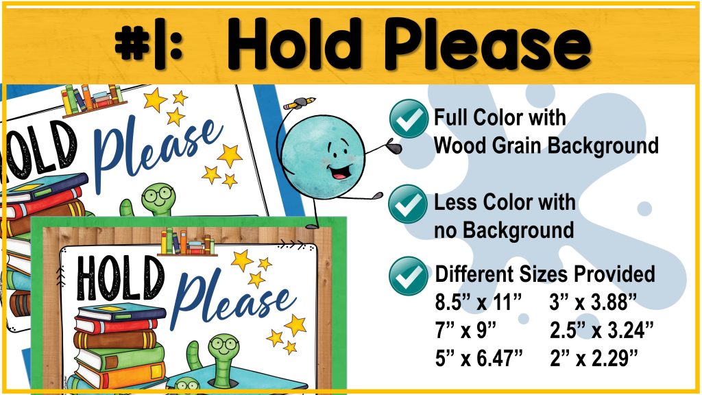 Bookworm Library Sign BUNDLE - Label & Organize, Passes, Forms, Signs ...