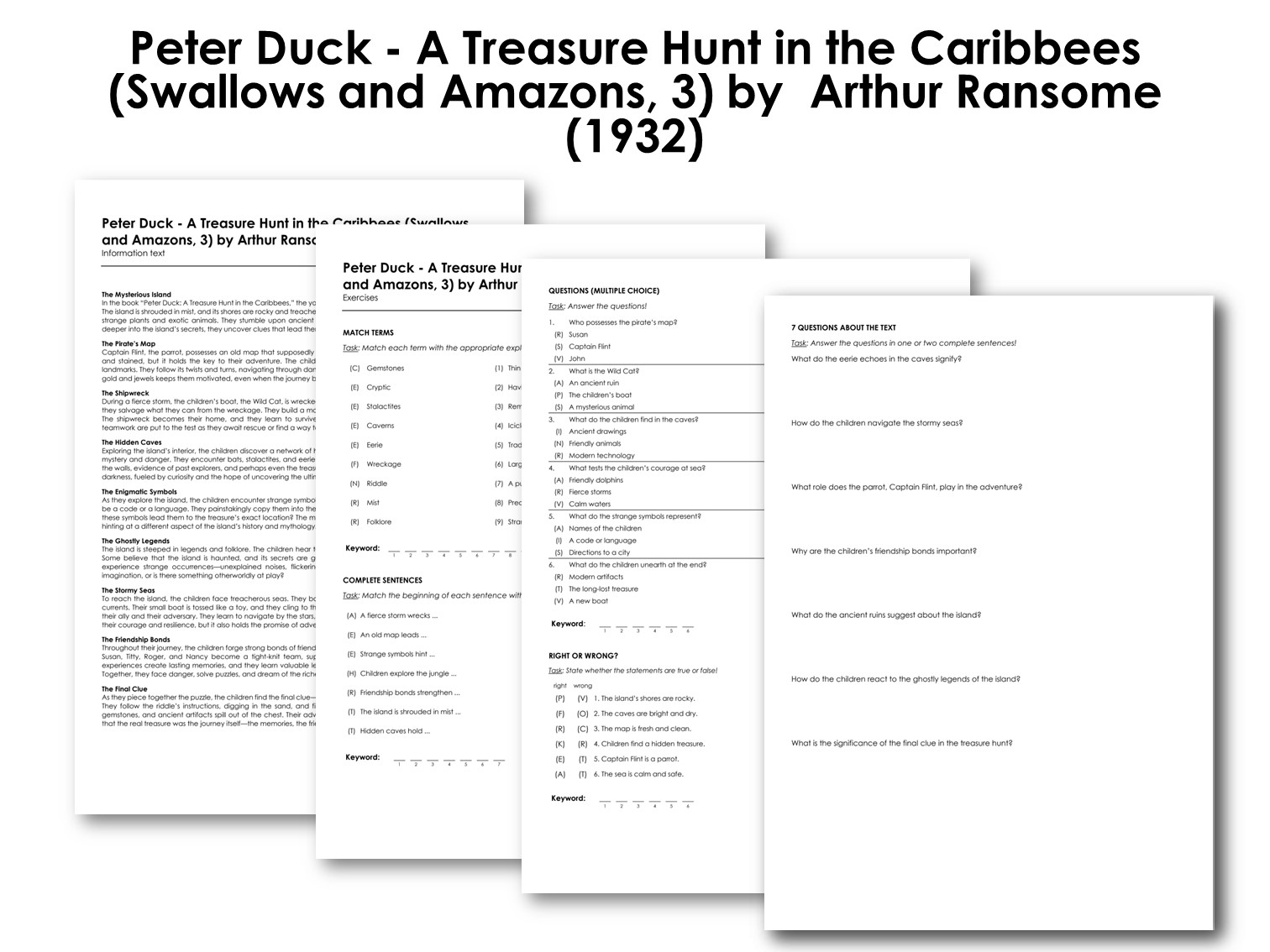 Peter Duck - A Treasure Hunt in the Caribbees (Swallows and Amazons, 3) by  Arthur Ransome (1932)