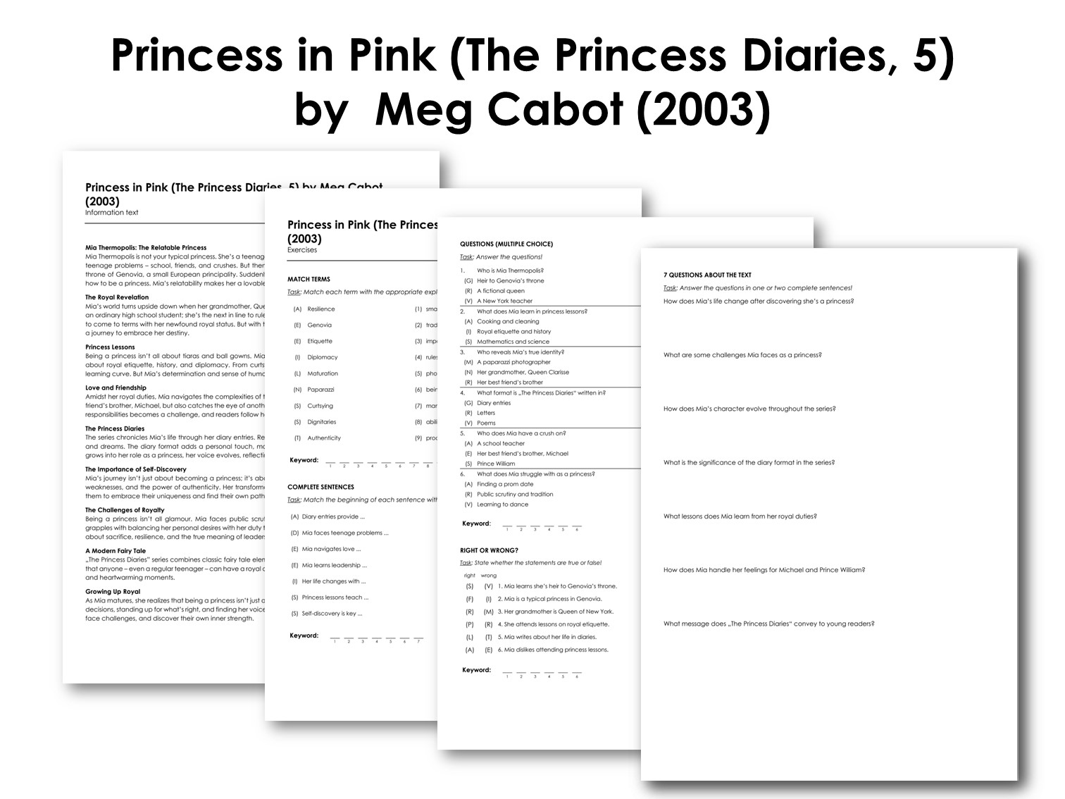 Princess in Pink (The Princess Diaries, 5) by  Meg Cabot (2003)