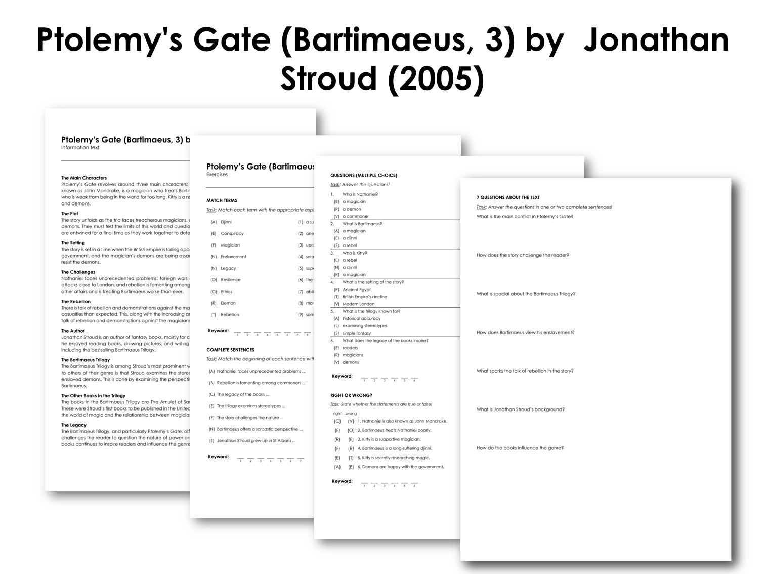 Ptolemy's Gate (Bartimaeus, 3) by  Jonathan Stroud (2005)