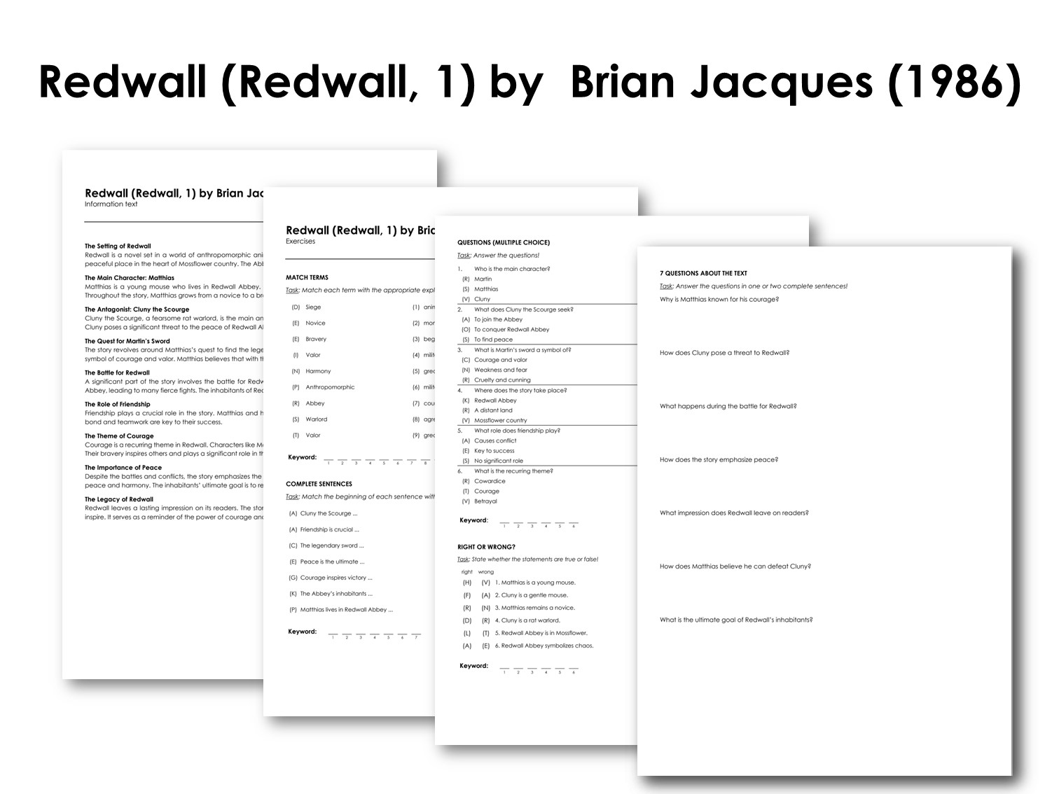 Redwall (Redwall, 1) by  Brian Jacques (1986)