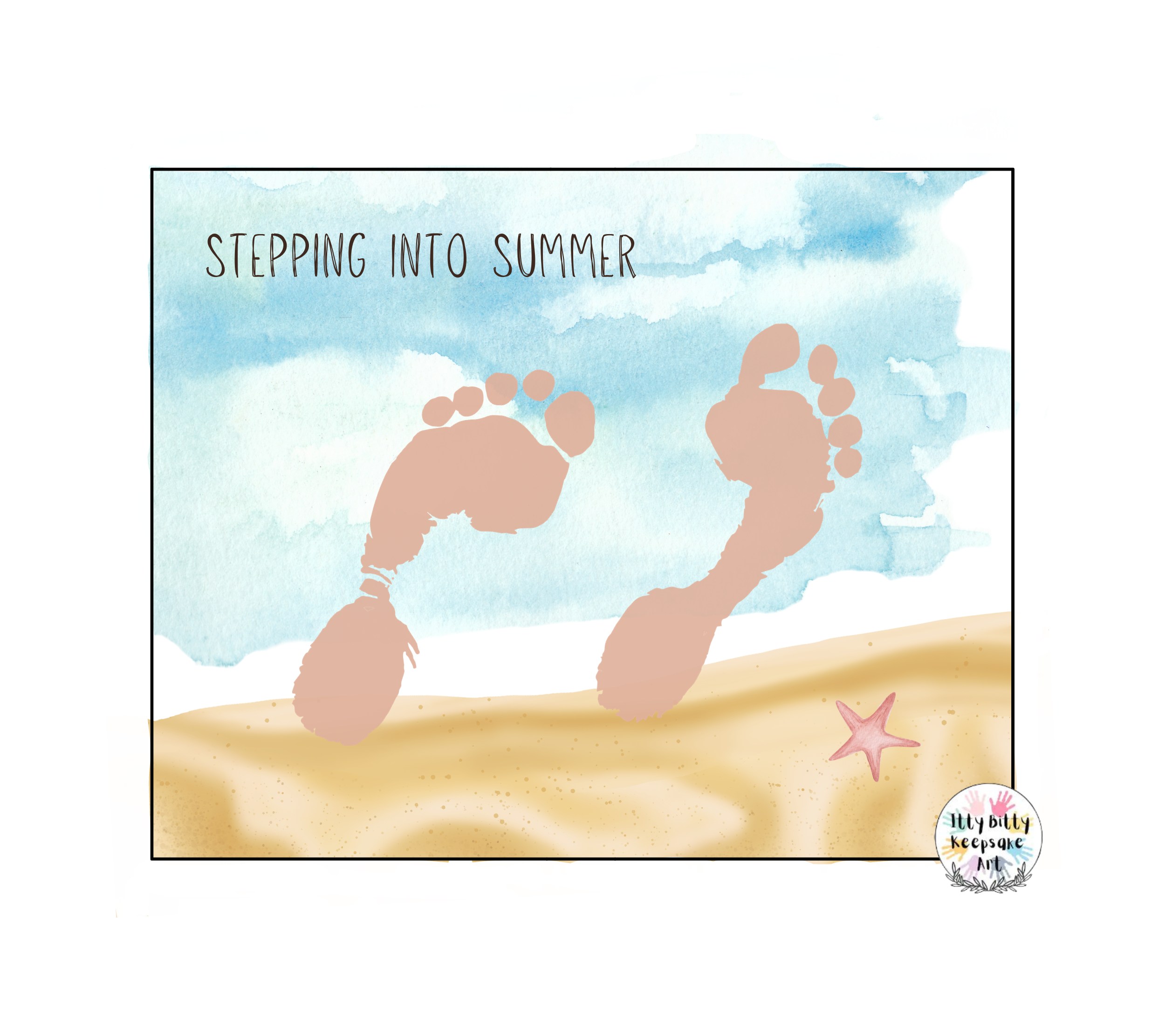 Summer Footprint Craft Printable Template / Summer Crafts