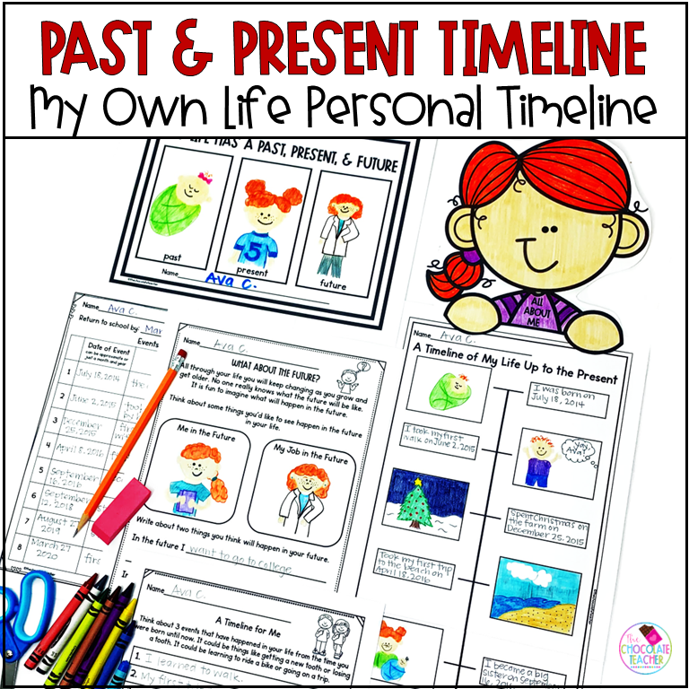 Social Studies Then and Now - Timelines - My Own Life - First Grade