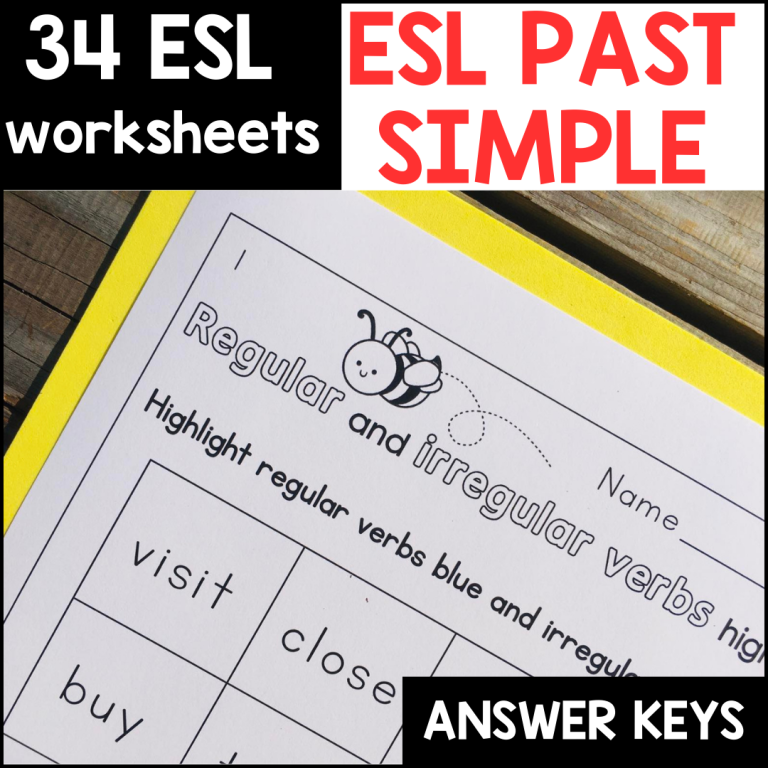 ESL Past Simple Tense Regular Verbs Worksheets - Made By Teachers