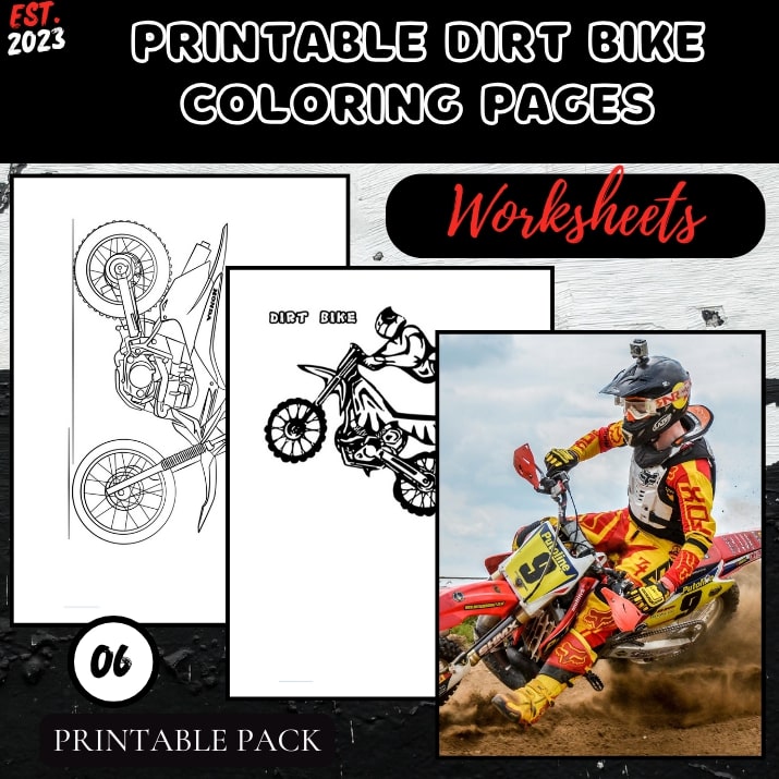 Printable Dirt Bike Coloring Pages