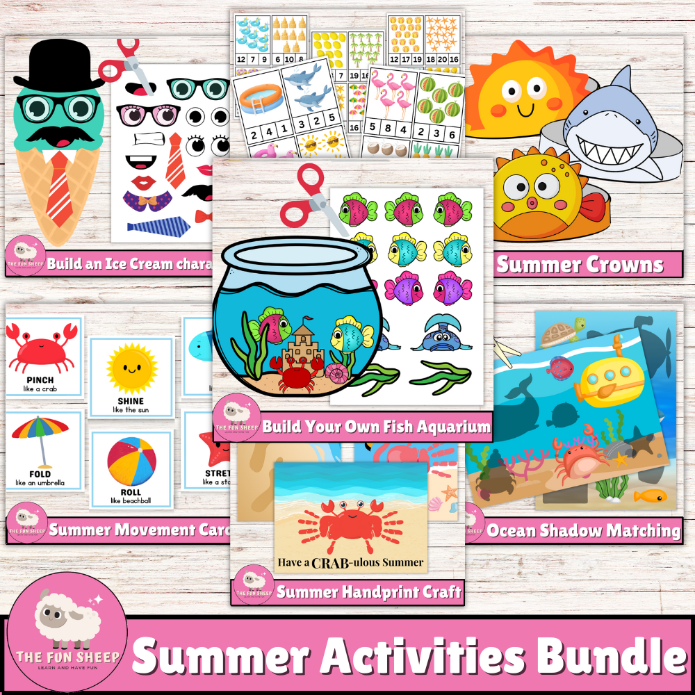 Summer Activities & Crafts Bundle | End of Year Activities for Preschool