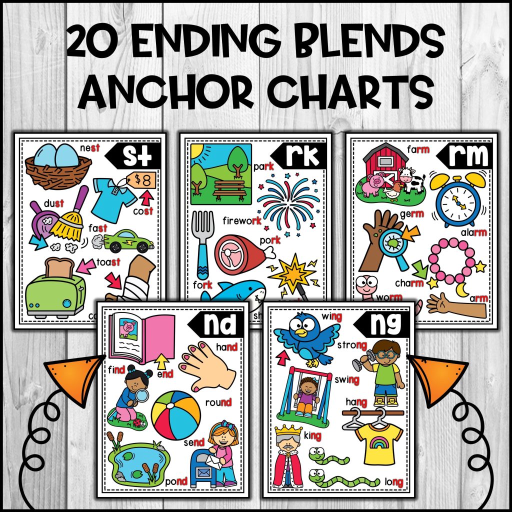 Blends Anchor Chart Posters | Beginning and Ending Blends - Made By ...