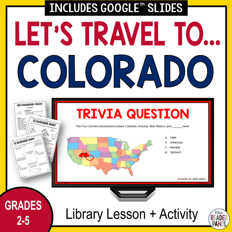 Colorado Library Lesson - Colorado State Study - Colorado Presentation Geography