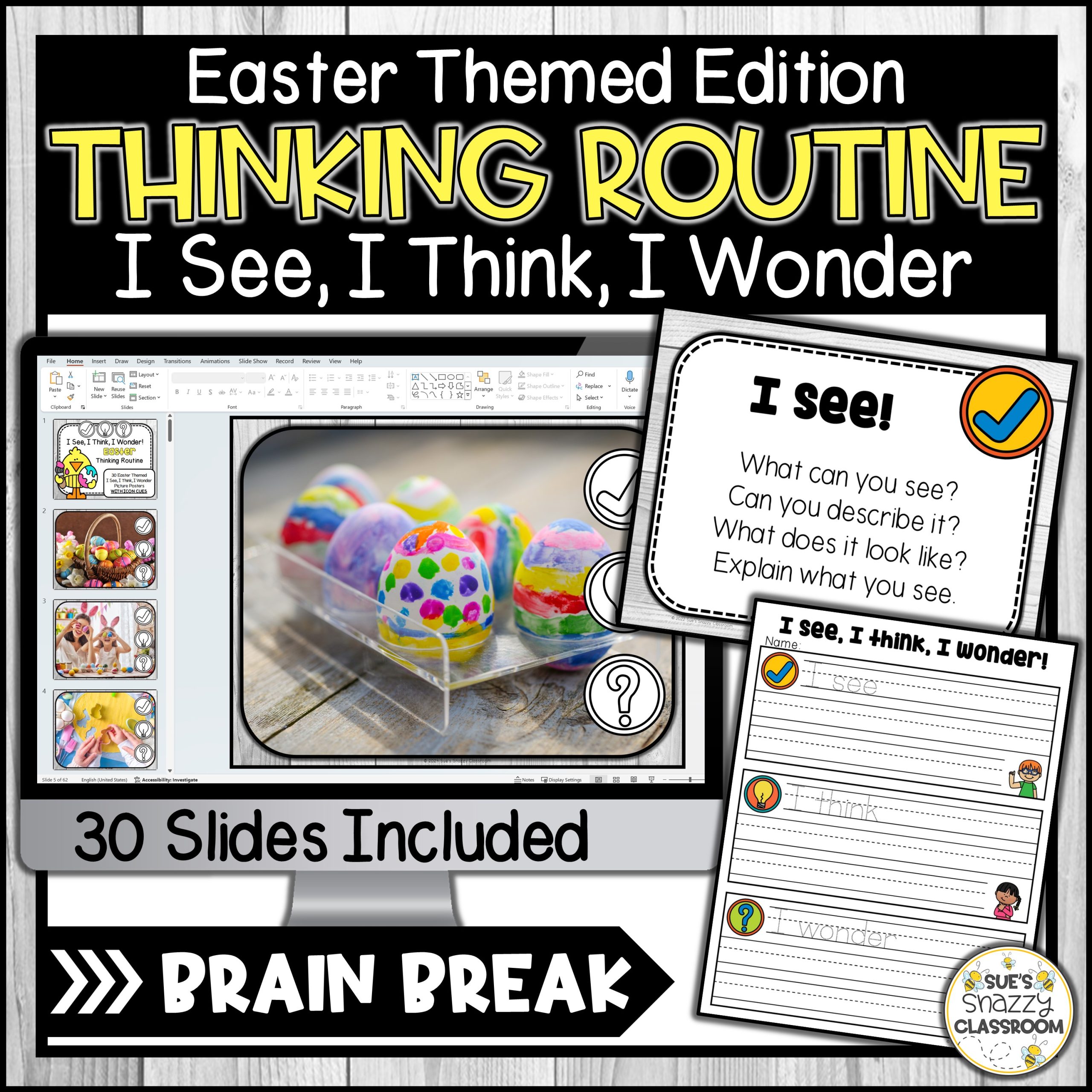 Easter Creative & Critical Thinking Skills Activity | I See I Think I Wonder