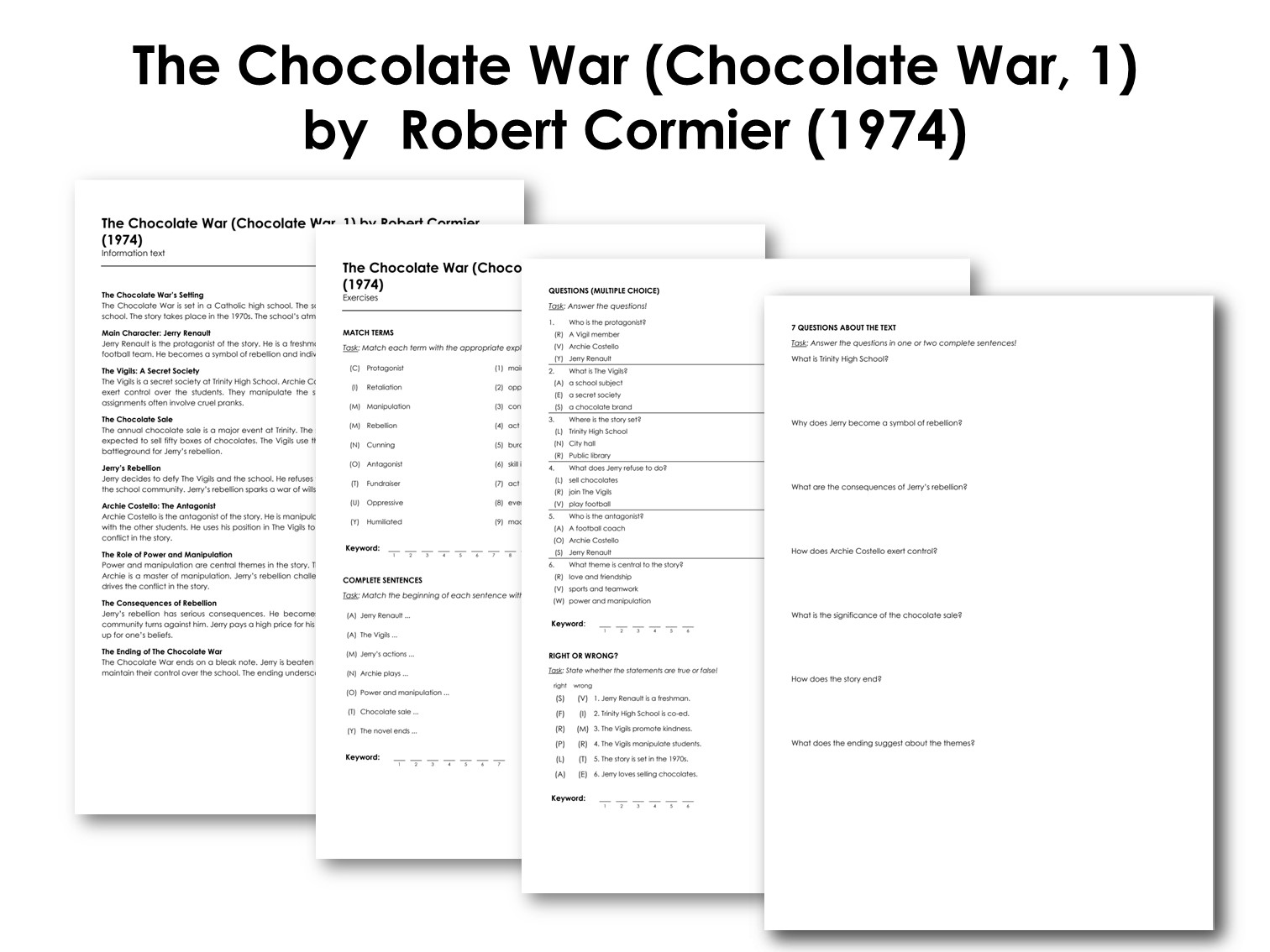 The Chocolate War (Chocolate War, 1) by  Robert Cormier (1974)
