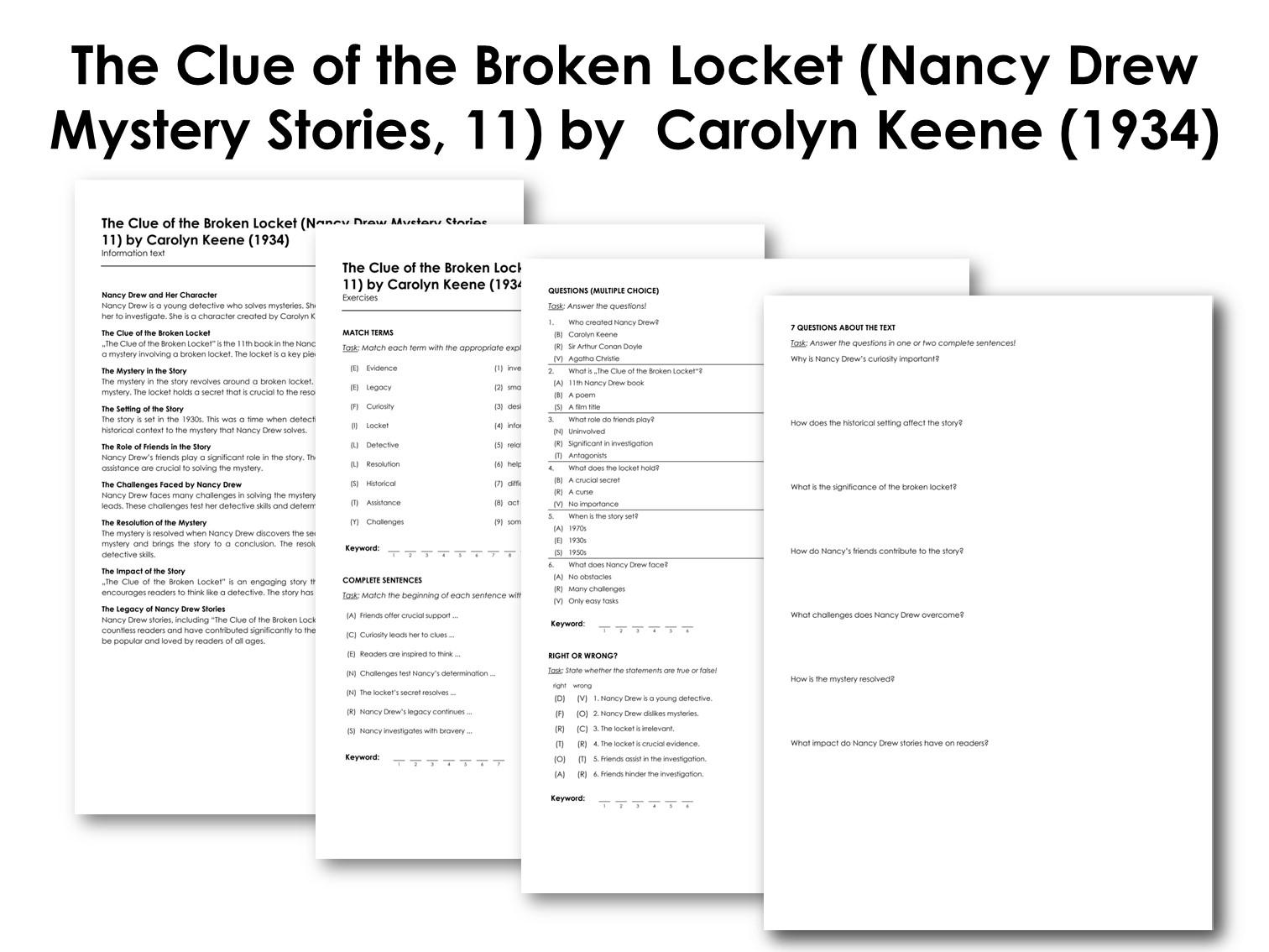 The Clue of the Broken Locket (Nancy Drew Mystery Stories, 11) by  Carolyn Keene (1934)