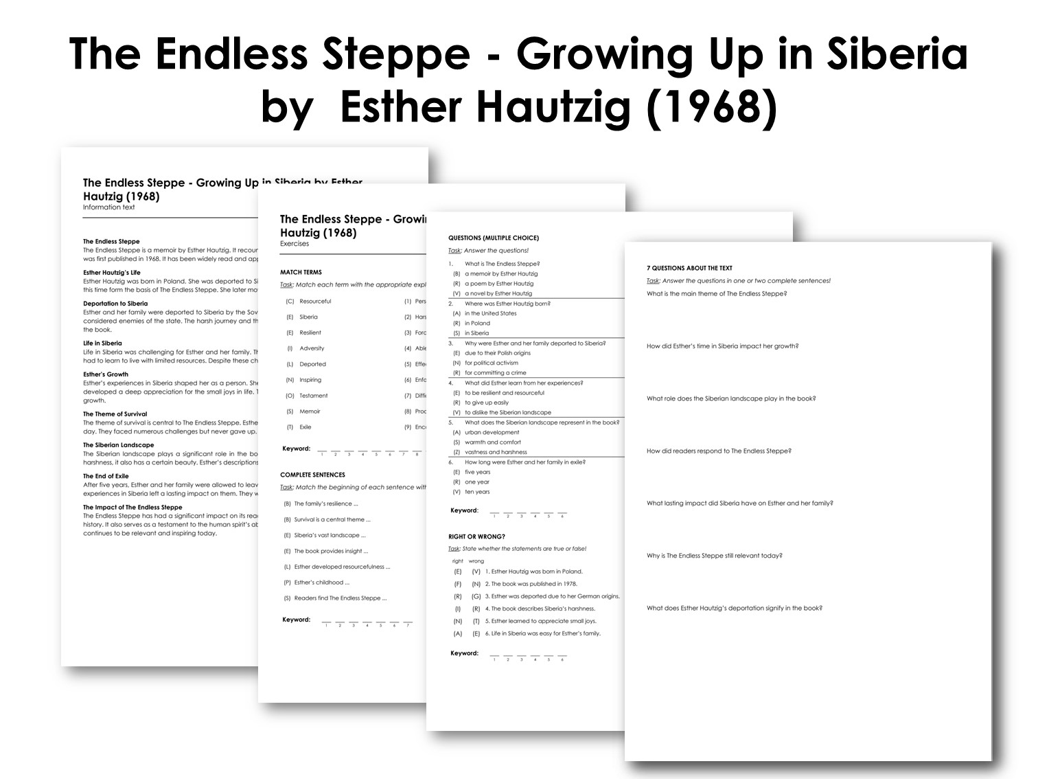 The Endless Steppe - Growing Up in Siberia by  Esther Hautzig (1968)