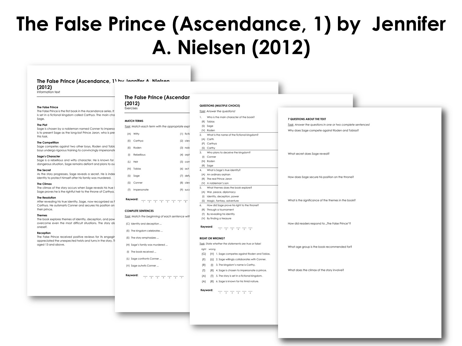 The False Prince (Ascendance, 1) by  Jennifer A. Nielsen (2012)
