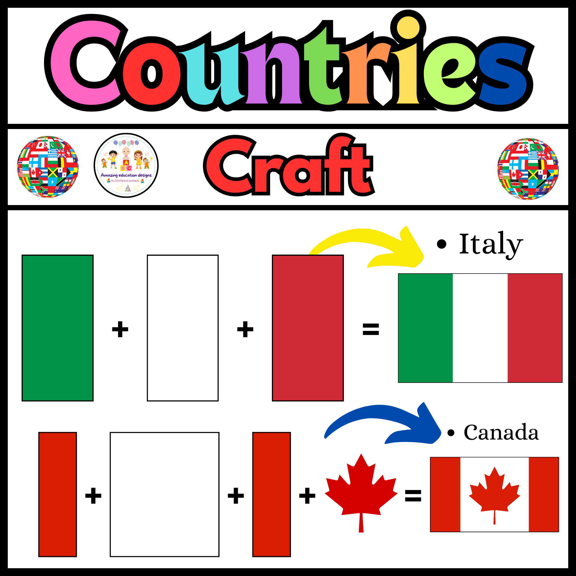 Activities Craft Flags Printable Worksheets