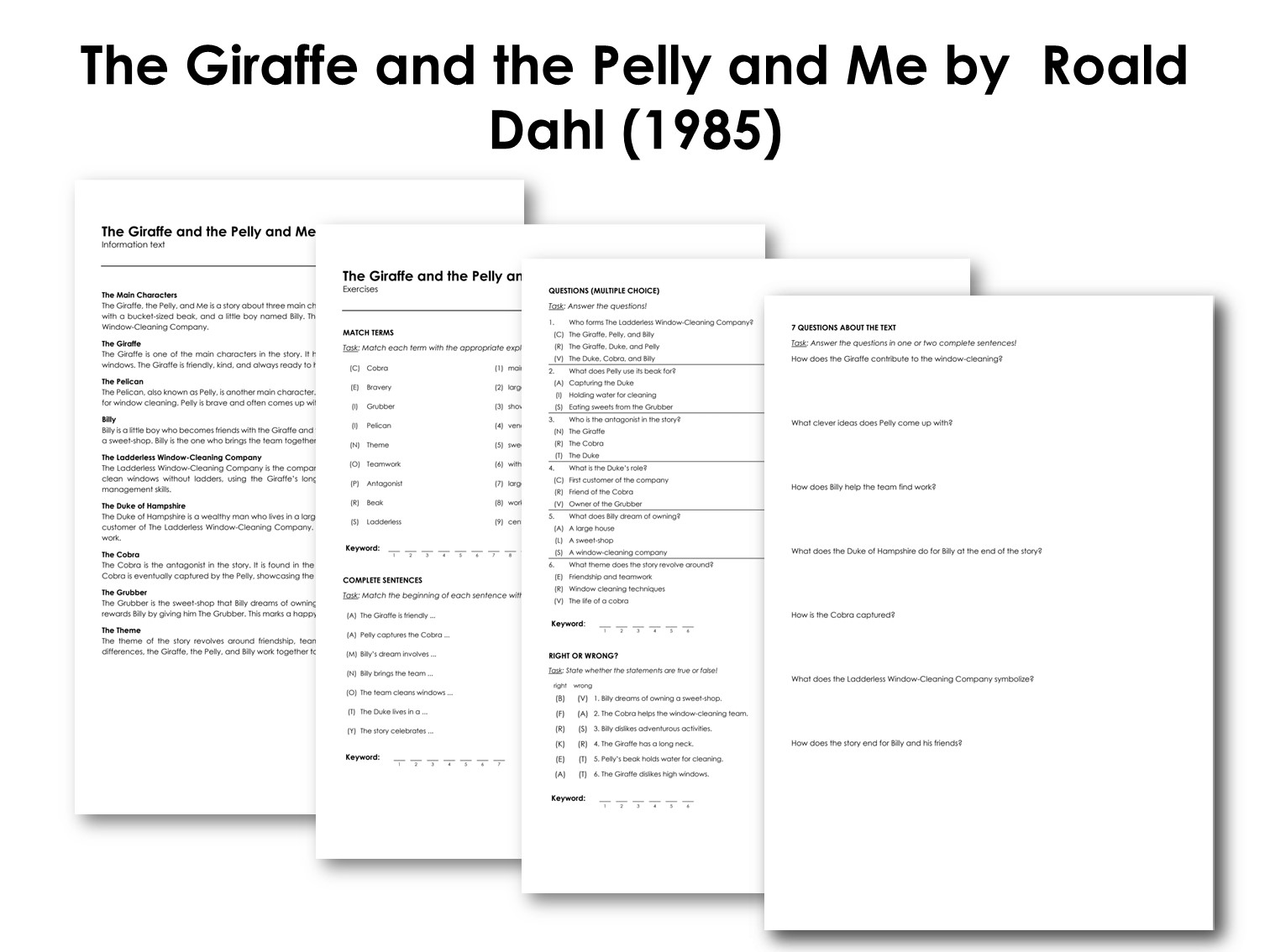 The Giraffe and the Pelly and Me by  Roald Dahl (1985)