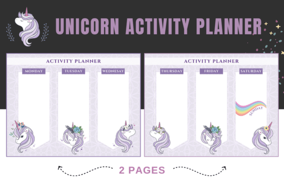 Unicorn Activity Planner Daily & Weekly