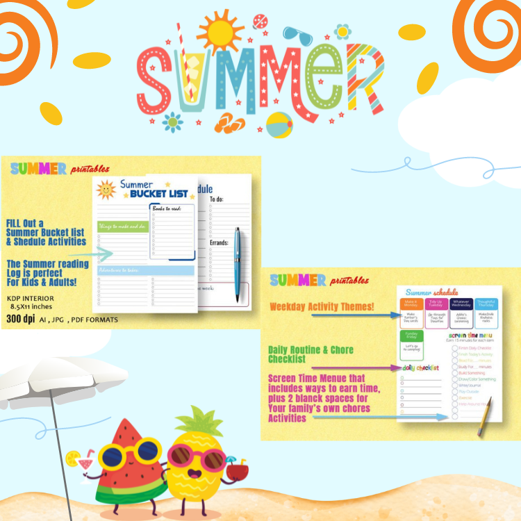 Summer Bucket List , Shedule, Daily