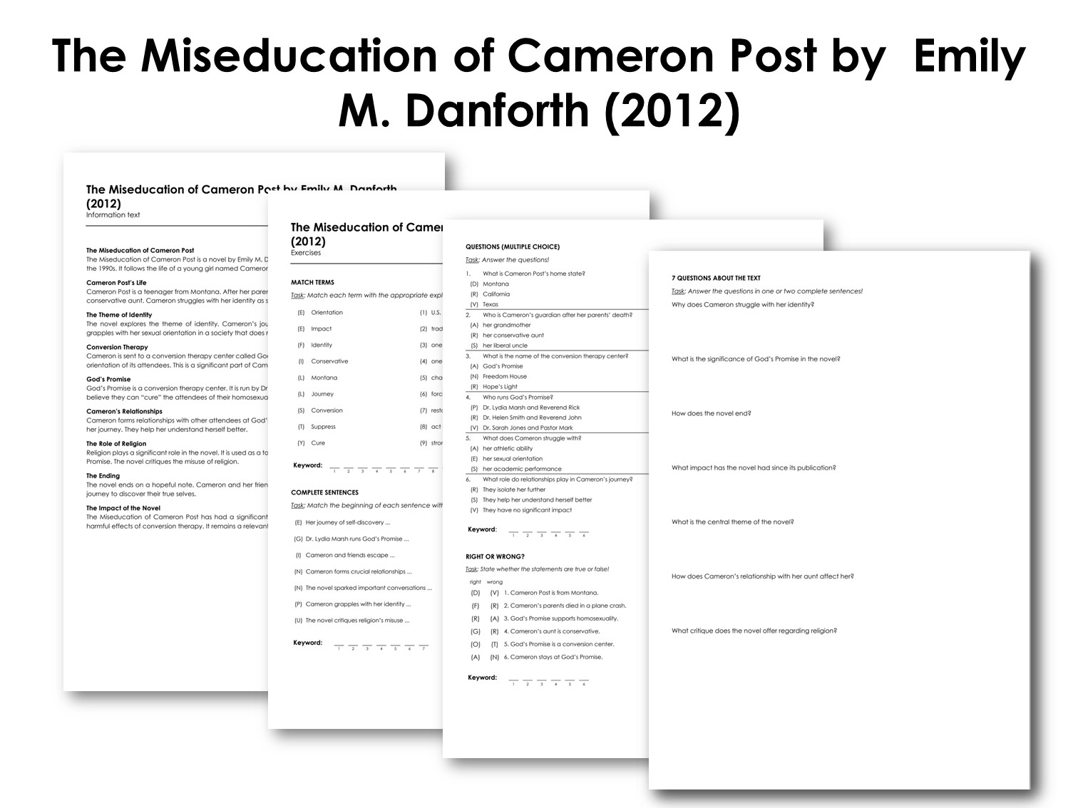 The Miseducation of Cameron Post by  Emily M. Danforth (2012)