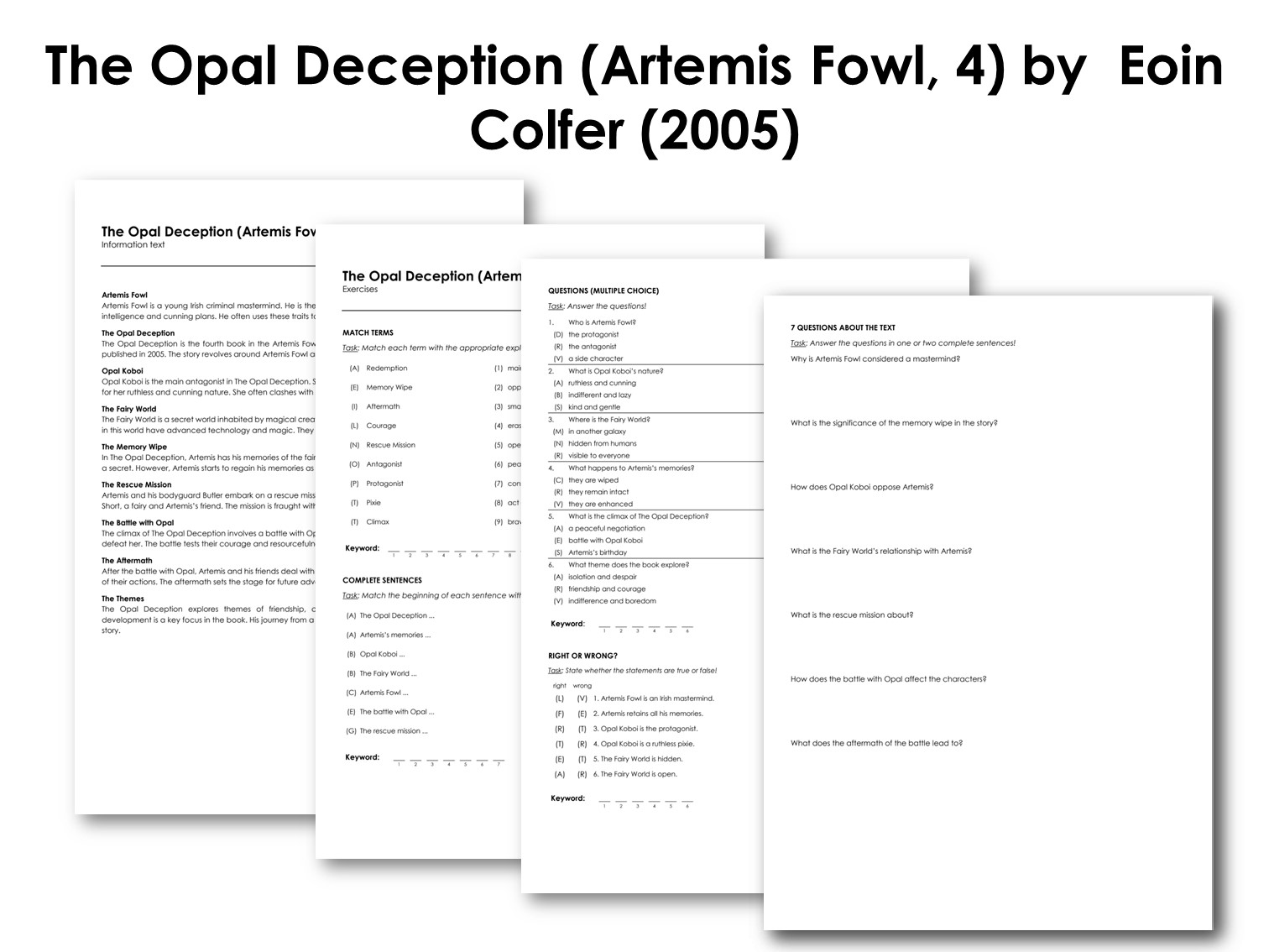 The Opal Deception (Artemis Fowl, 4) by  Eoin Colfer (2005)