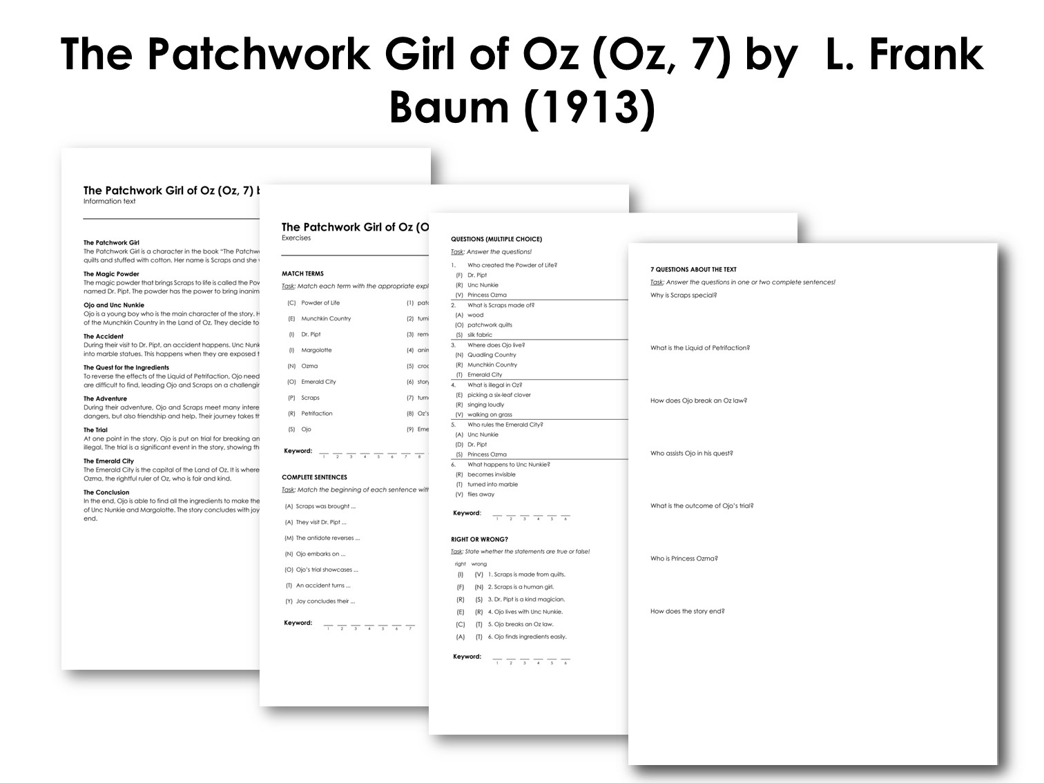 The Patchwork Girl of Oz (Oz, 7) by  L. Frank Baum (1913)
