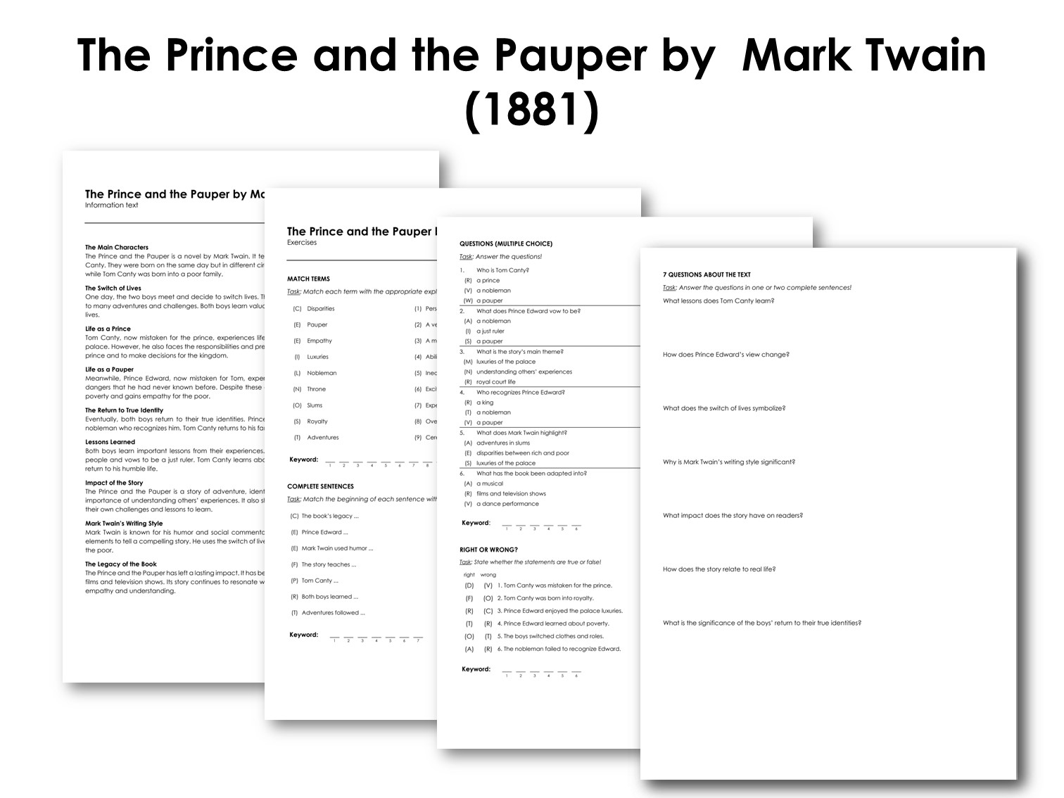 The Prince and the Pauper by  Mark Twain (1881)