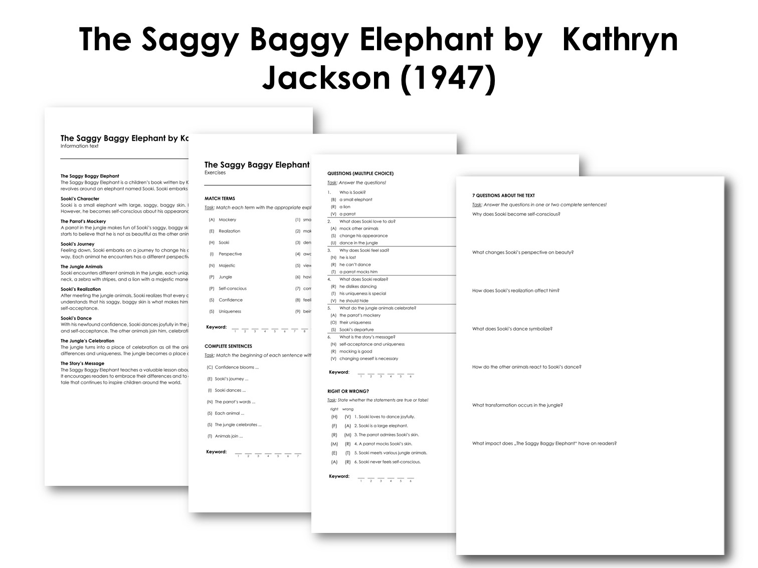 The Saggy Baggy Elephant by  Kathryn Jackson (1947)