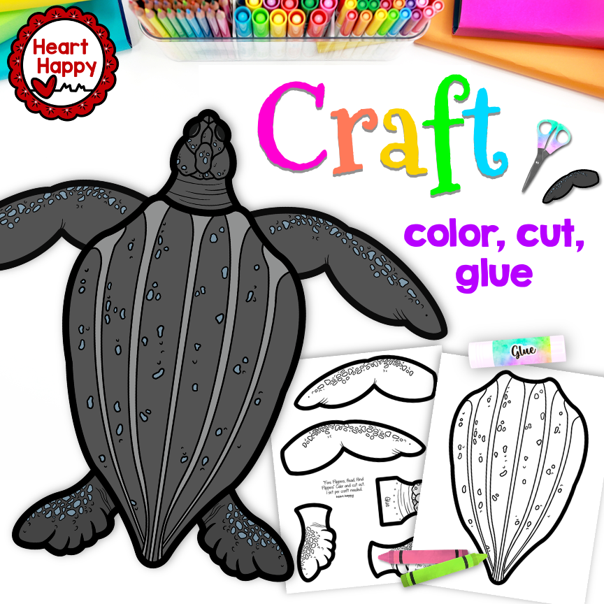 Leatherback Sea Turtle Craft | Ocean Animals | California State Symbols