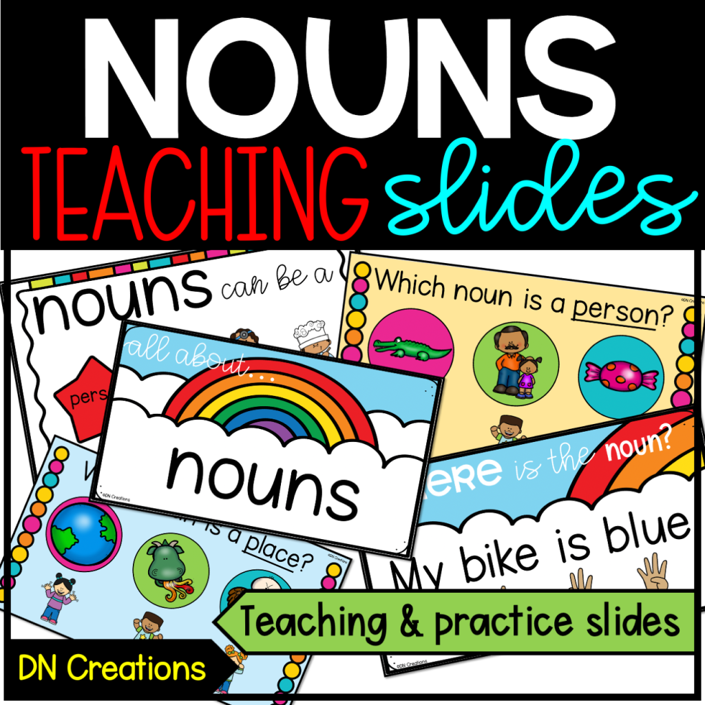 Types of Nouns Google Slides for Grammar Lesson in 1st and 2nd Grades ...