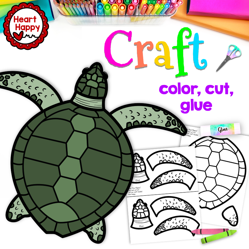 Kemp's Ridley Sea Turtle Craft | Ocean Animals | Texas State Symbols