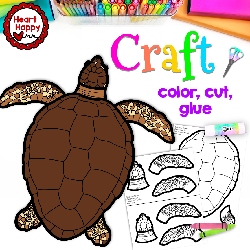 Loggerhead Sea Turtle Craft | Ocean Animals | State Symbols