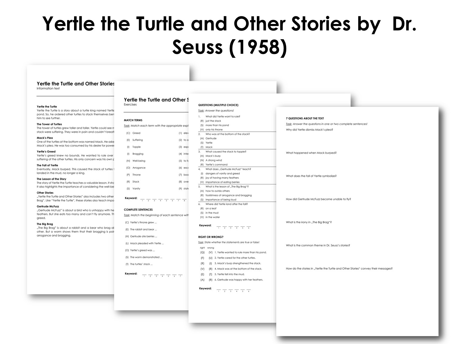 Yertle the Turtle and Other Stories by  Dr. Seuss (1958)