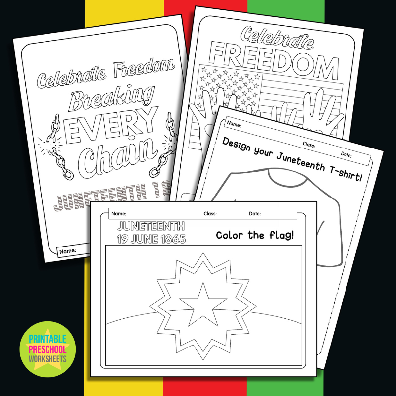 Juneteenth Coloring Pages Bundle