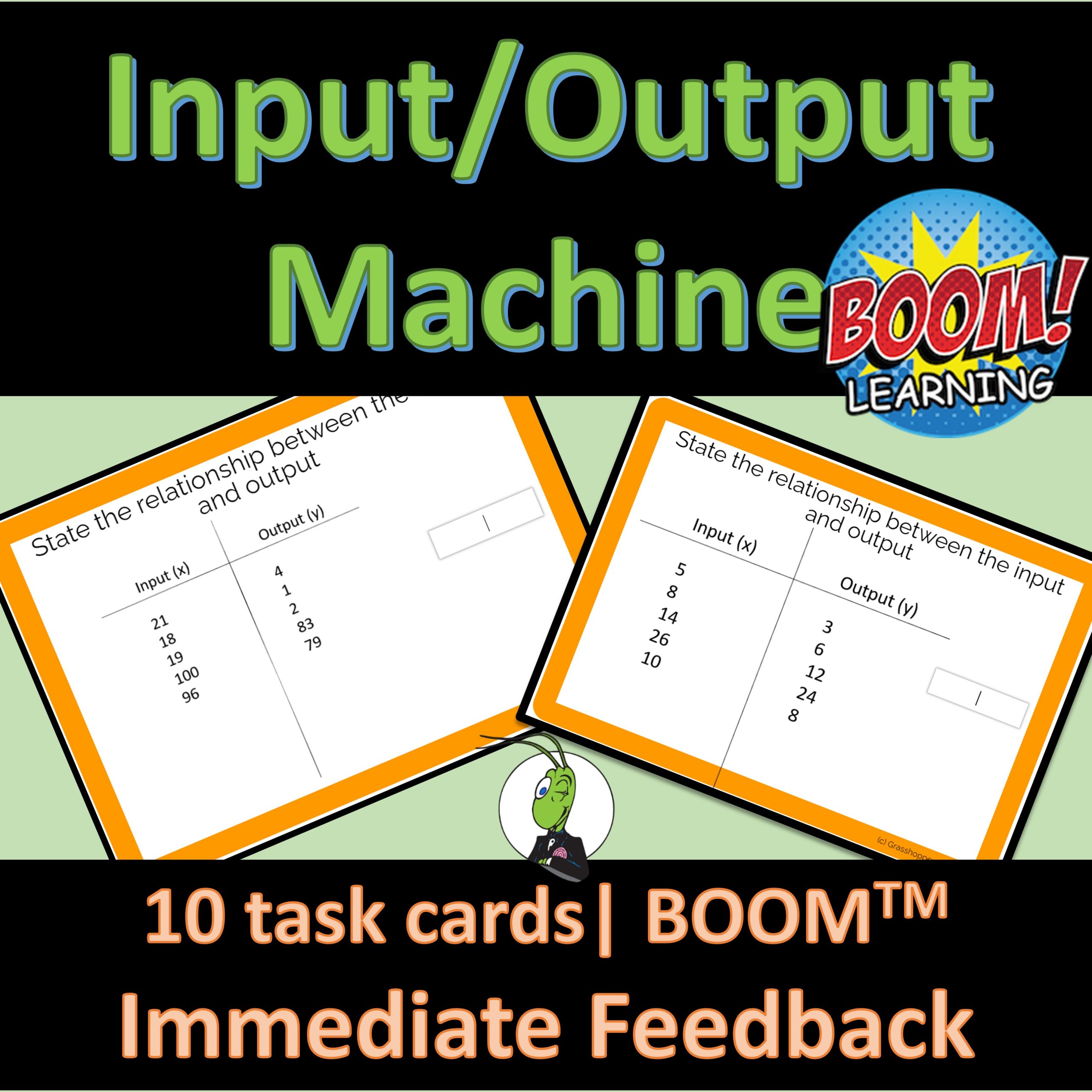 Input Output Function Machines 1 Boom Digital Task Cards