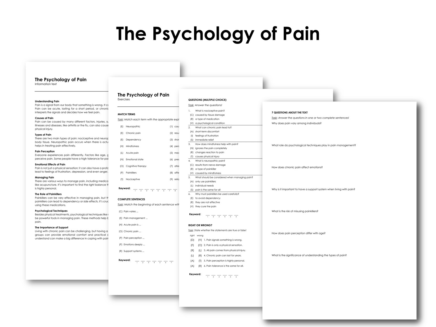 The Psychology of Pain