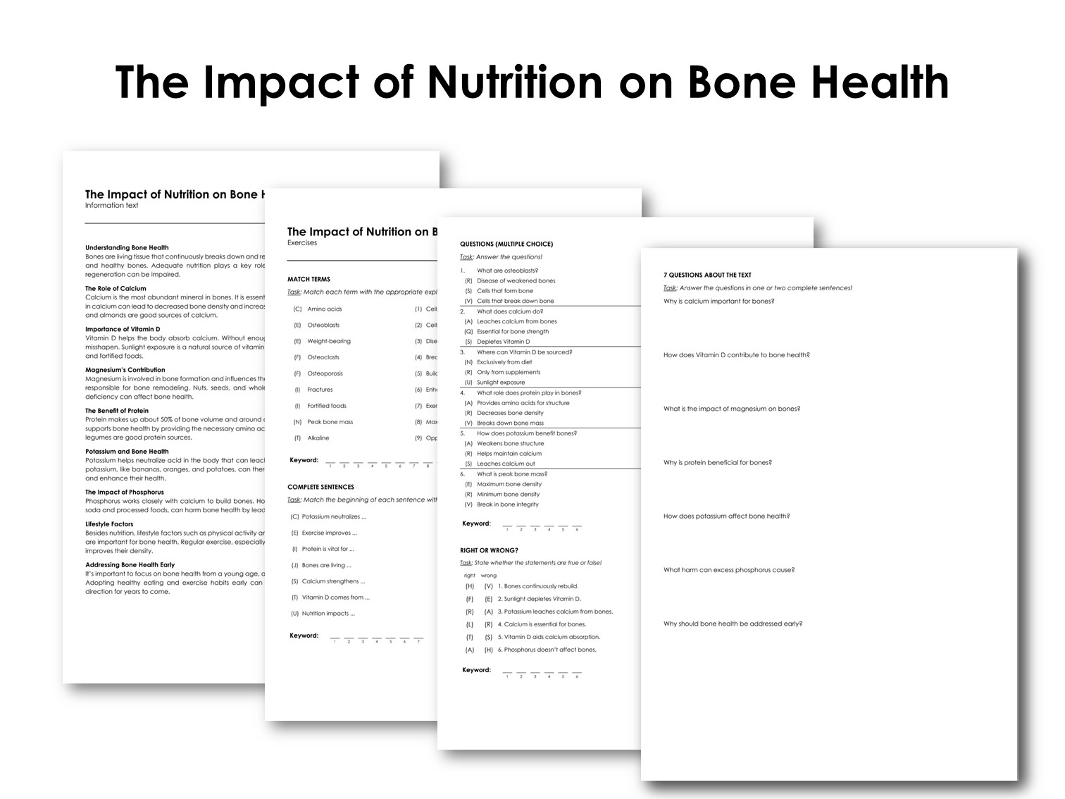 The Impact of Nutrition on Bone Health