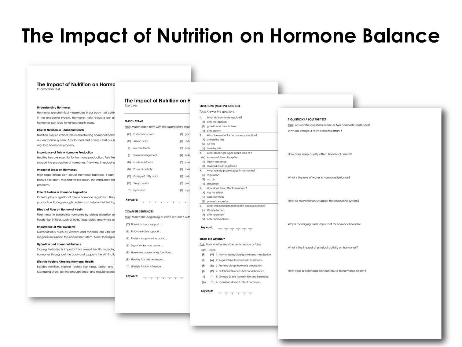 The Impact of Nutrition on Hormone Balance