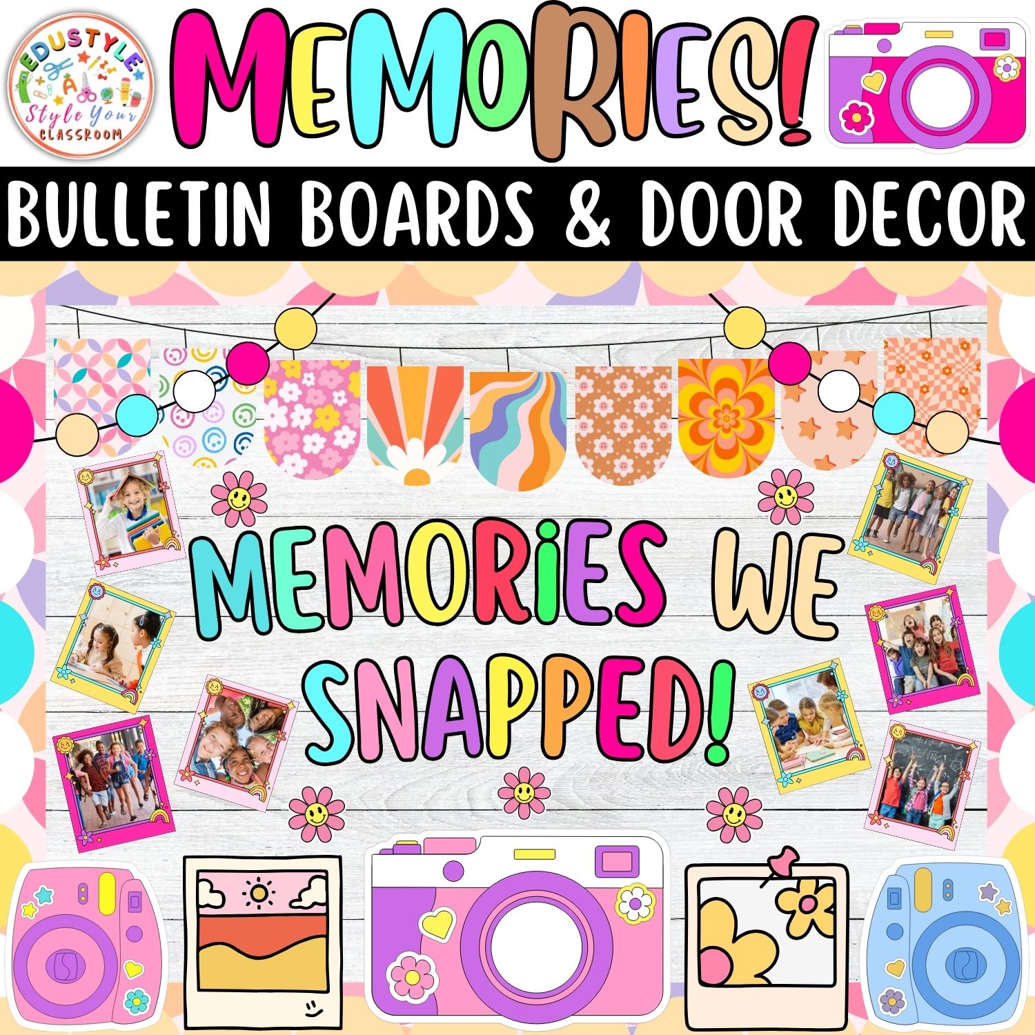 Memories We Snapped!: Memories And Summer Bulletin Boards And Door Decor Kit | June And July Decor