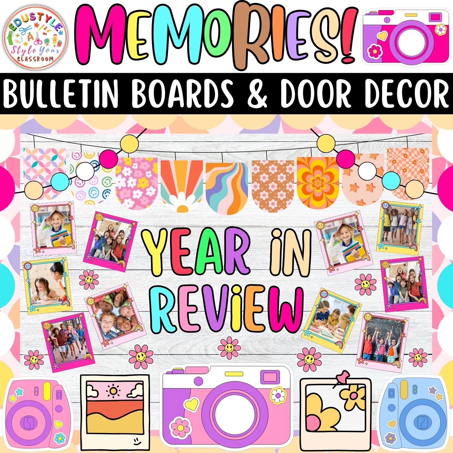 Year in Review: Memories And Summer Bulletin Boards And Door Decor Kit | June And July Decor