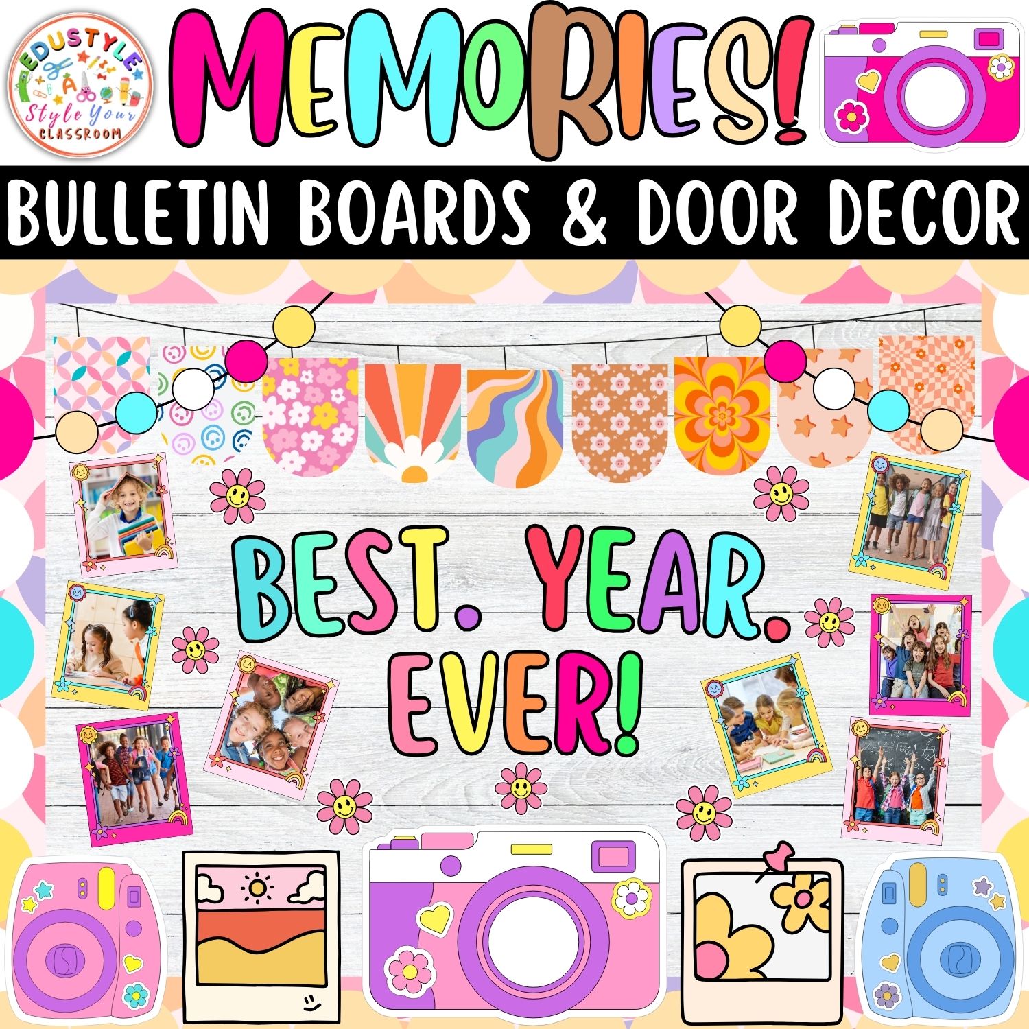 Best. Year. Ever!: Memories And Summer Bulletin Boards And Door Decor Kit | June And July Decor