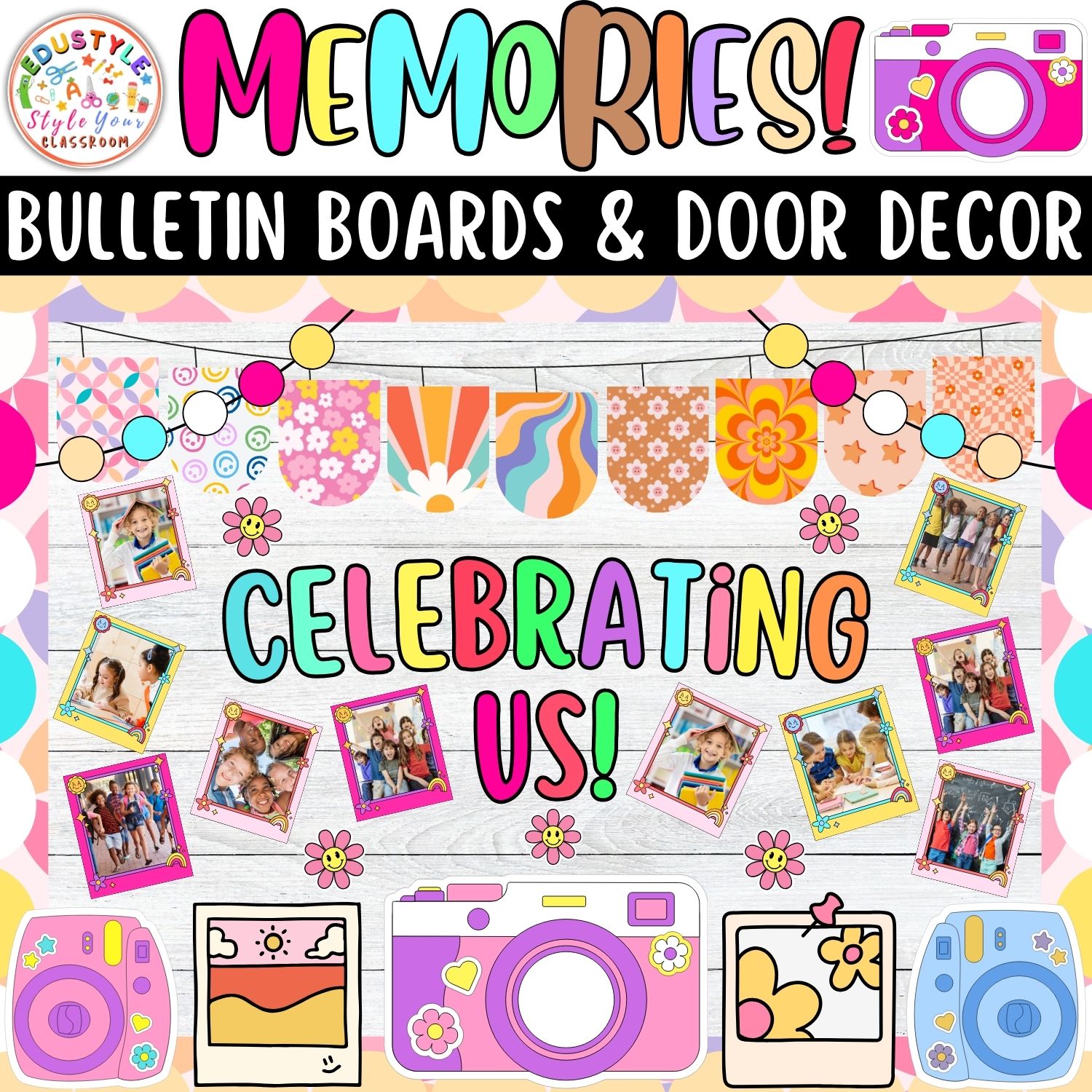 Celebrating Us!: Memories And Summer Bulletin Boards And Door Decor Kit | June And July Decor