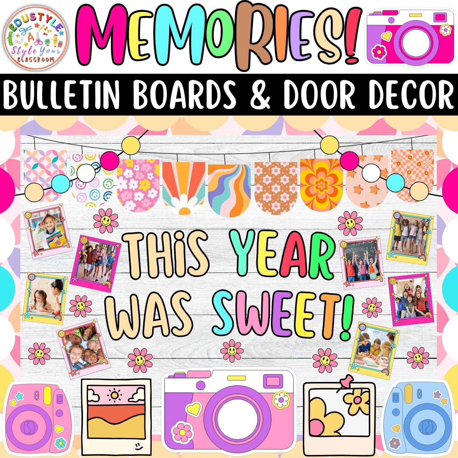 This Year Was Sweet!: Memories And Summer Bulletin Boards And Door Decor Kit | June And July Decor