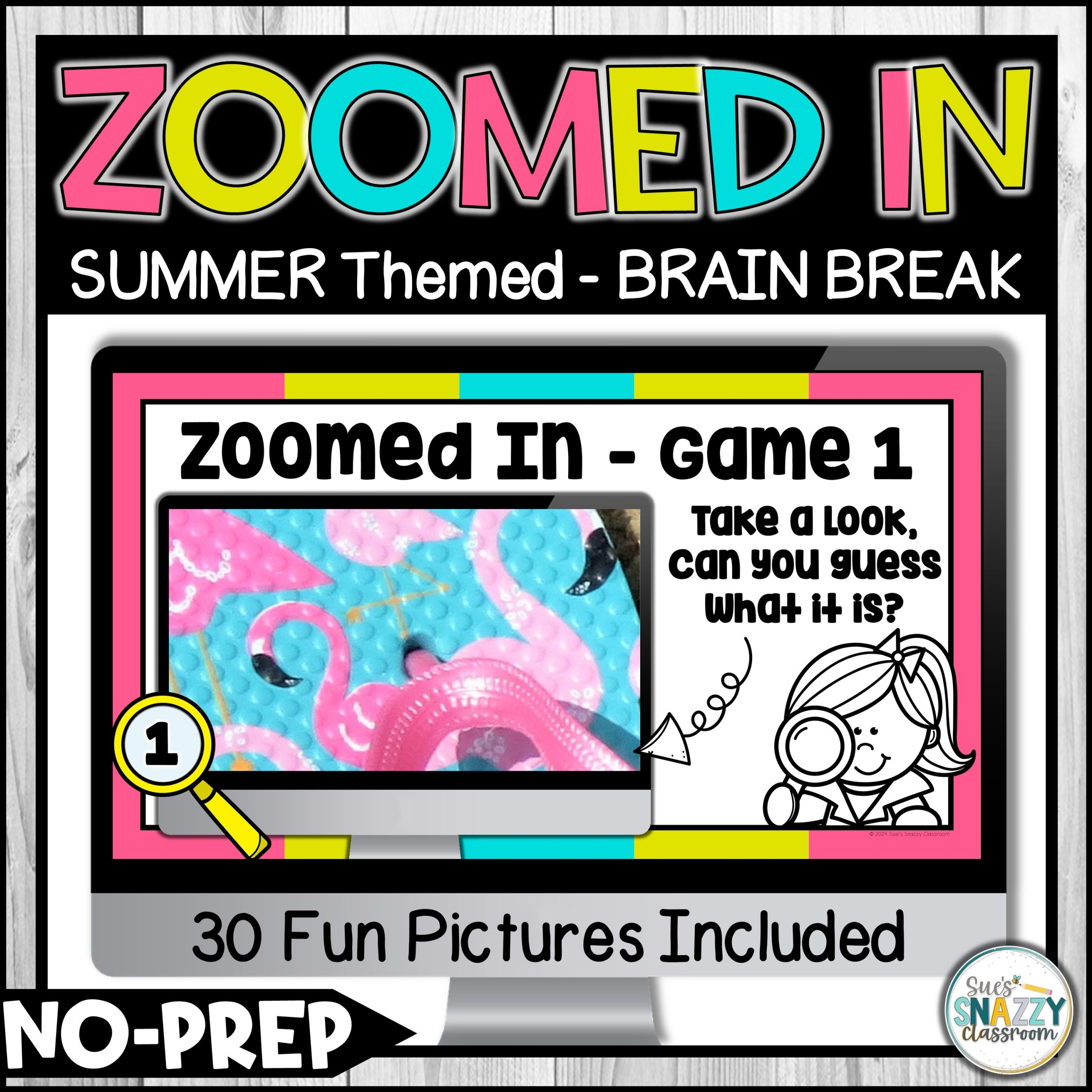Summer Zoomed In Brain Break - Digital Guess the Picture - Summer Game