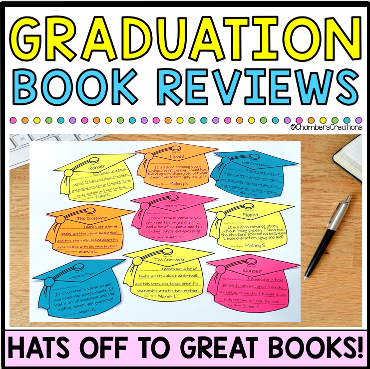 Summer Graduation Book Review Library Bulletin Board Decor