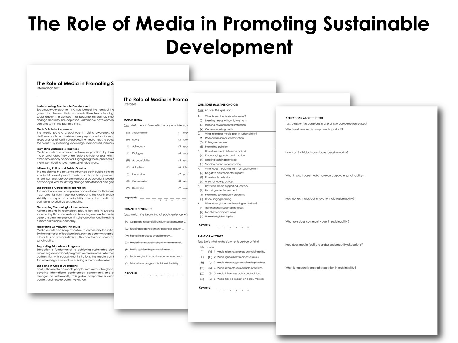 The Role of Media in Promoting Sustainable Development
