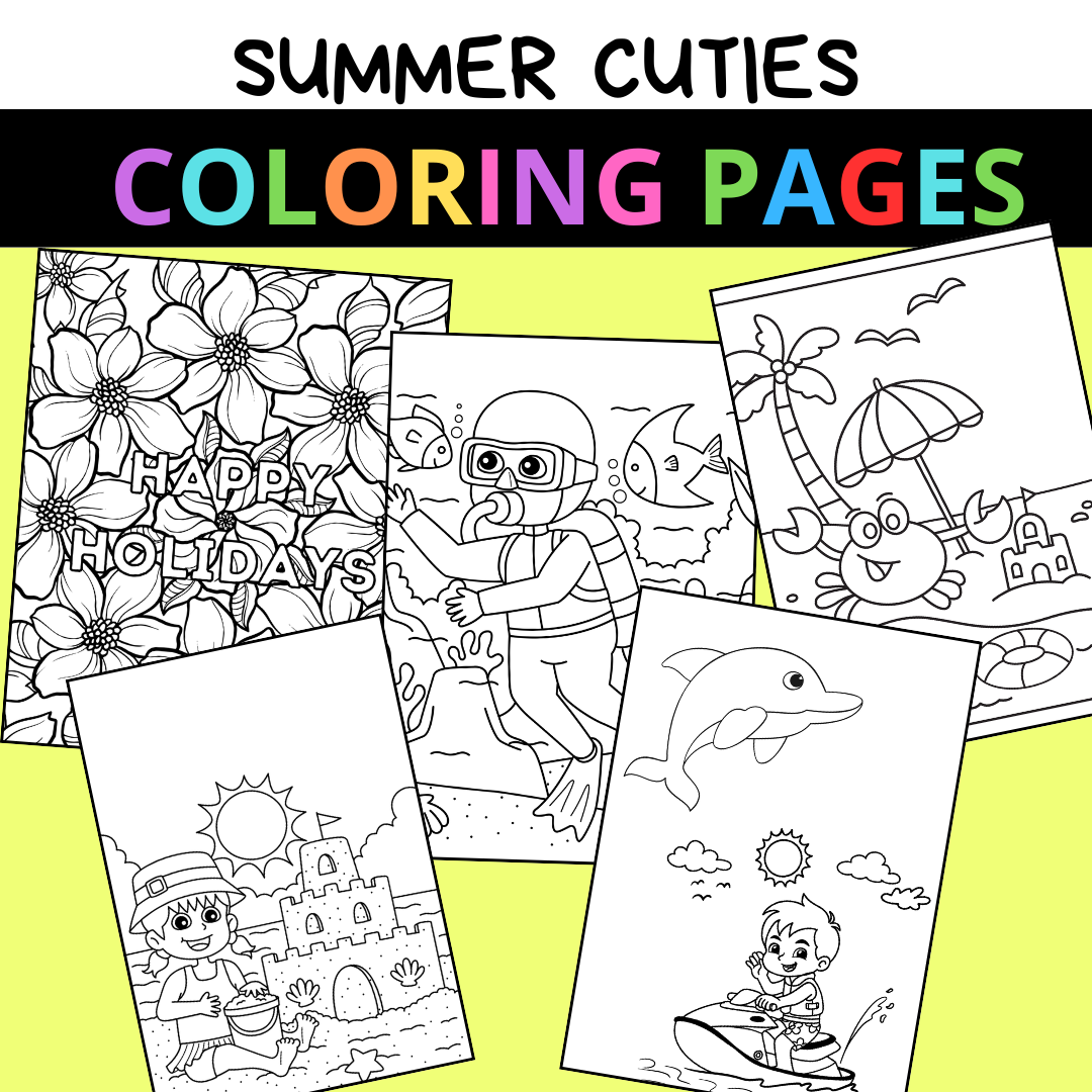 End of the Year Coloring Pages | Summer Coloring Pages cuties